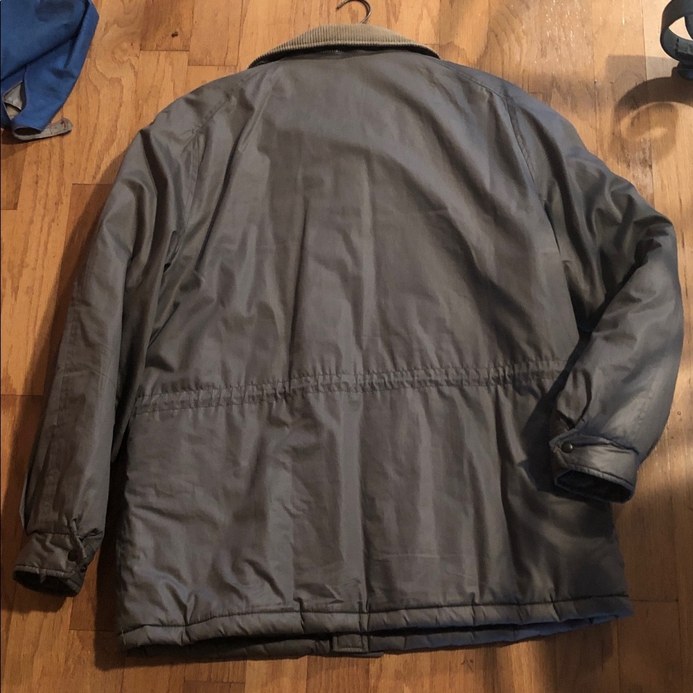 Members Only Men's Gray Jacket with Brown Collar - Picture 6 of 6